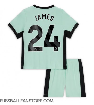 Chelsea Reece James #24 Replik 3rd trikot Kinder 2023-24 Kurzarm (+ Kurze Hosen)